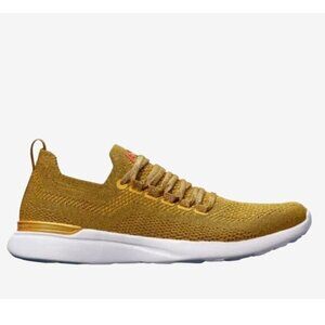 APL Womens Techloom Breeze Sneakers Size 8 Gold Metallic Knit Lightweight Athlet